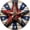 D, variant on Flag Round Metal Sign Patriotic Eagle Wreath Wall Art Decor Signs Vintage Wall Decor for Home Cafe Office, 30x30cm/11.8x11.8