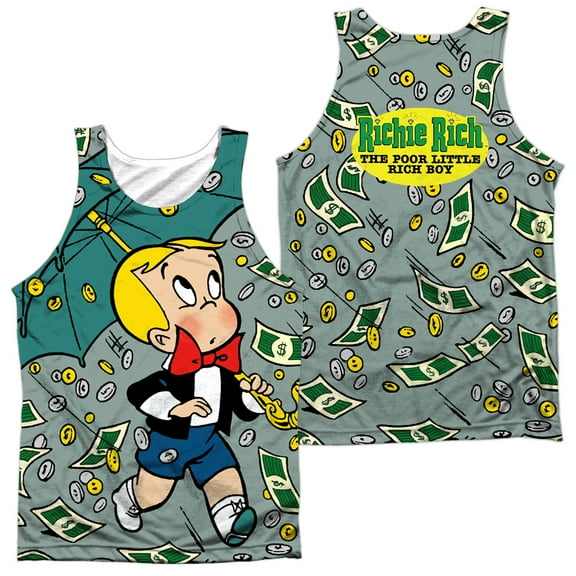 Richie Rich Men's Let It Rain Mens Tank White