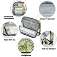 thumbnail image 4 of Standing Pencil Case with Base Large Capacity Stationery Pouch Pen Bag with Zipper for Women Men Bamboo Pattern, 4 of 7