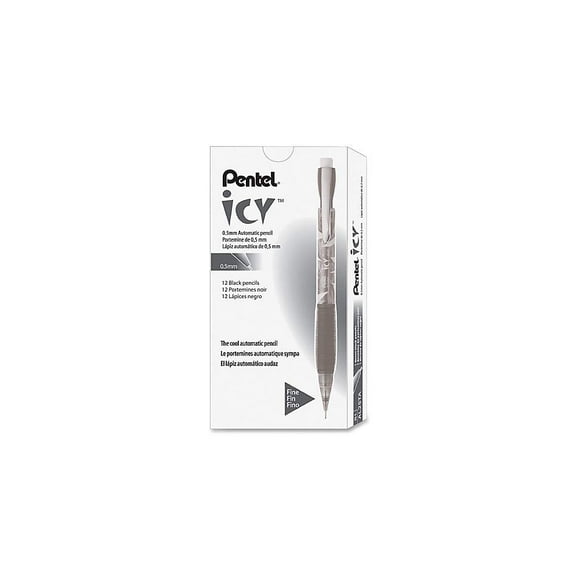 Pentel ICY Automatic Pencil, 0.50 mm, Transparent Smoke Barrel (AL25TA)