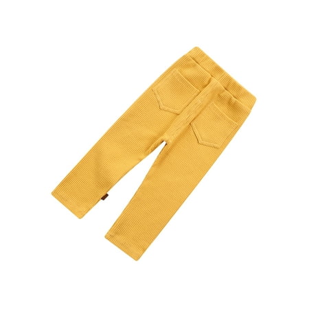 

0-6 Years Baby Solid Color Casual Pants Leggings Girl Boys Rib Knitted Trousers Warm Autumn Winter Kids Clothing Knitwear