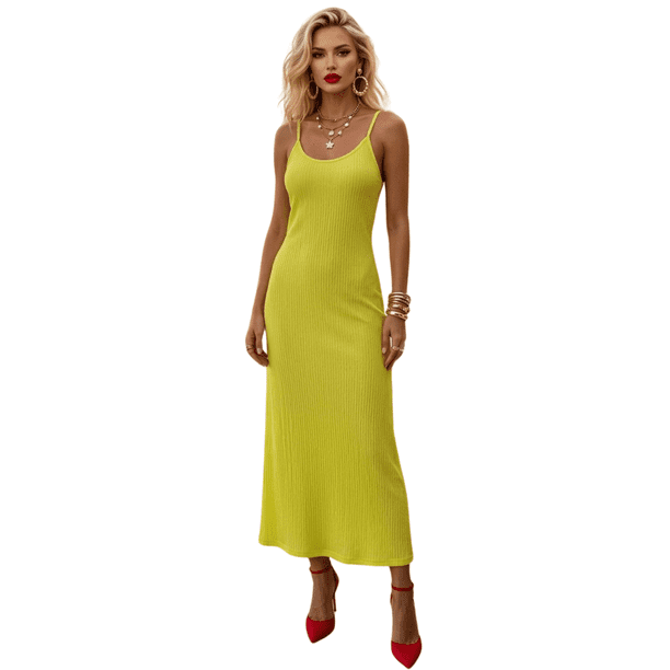 Vestido De Mujer Midi Casual Stretch Para Diario Y Salida