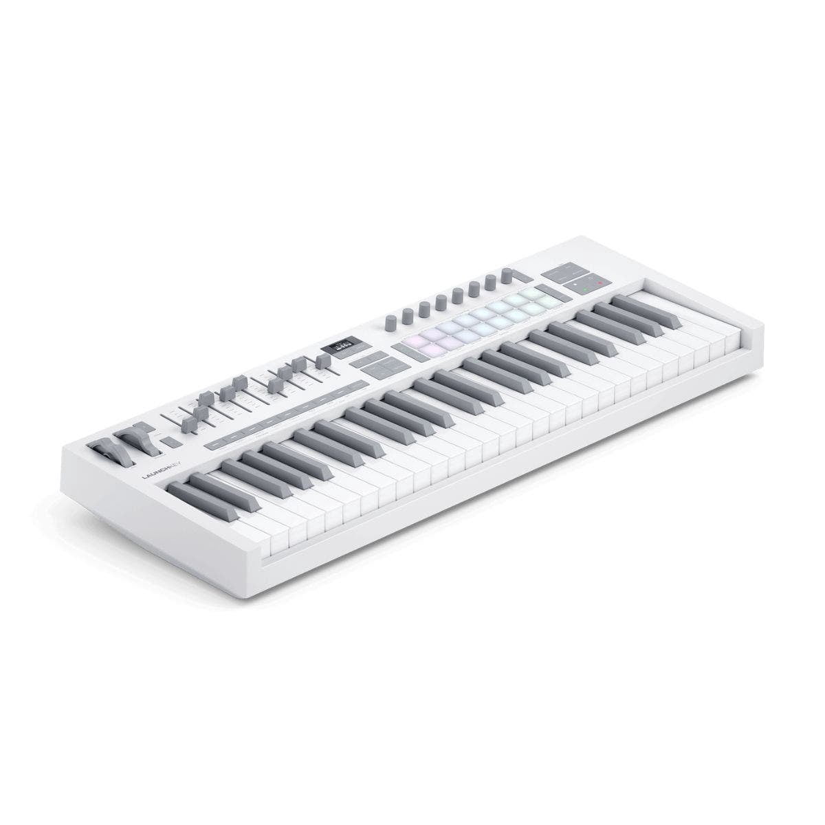 Novation Launchkey 49 MK4 Semi-Weighted USB MIDI Keyboard Controller with OLED Display - White