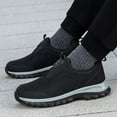 thumbnail image 4 of Cathalem Men Casual Shoes X Wide Couple Men's Autumn And Winter New Warm Elderly Non Slip Slip On Walking Shoes Mens Shoes Casual Black 10.5, 4 of 5