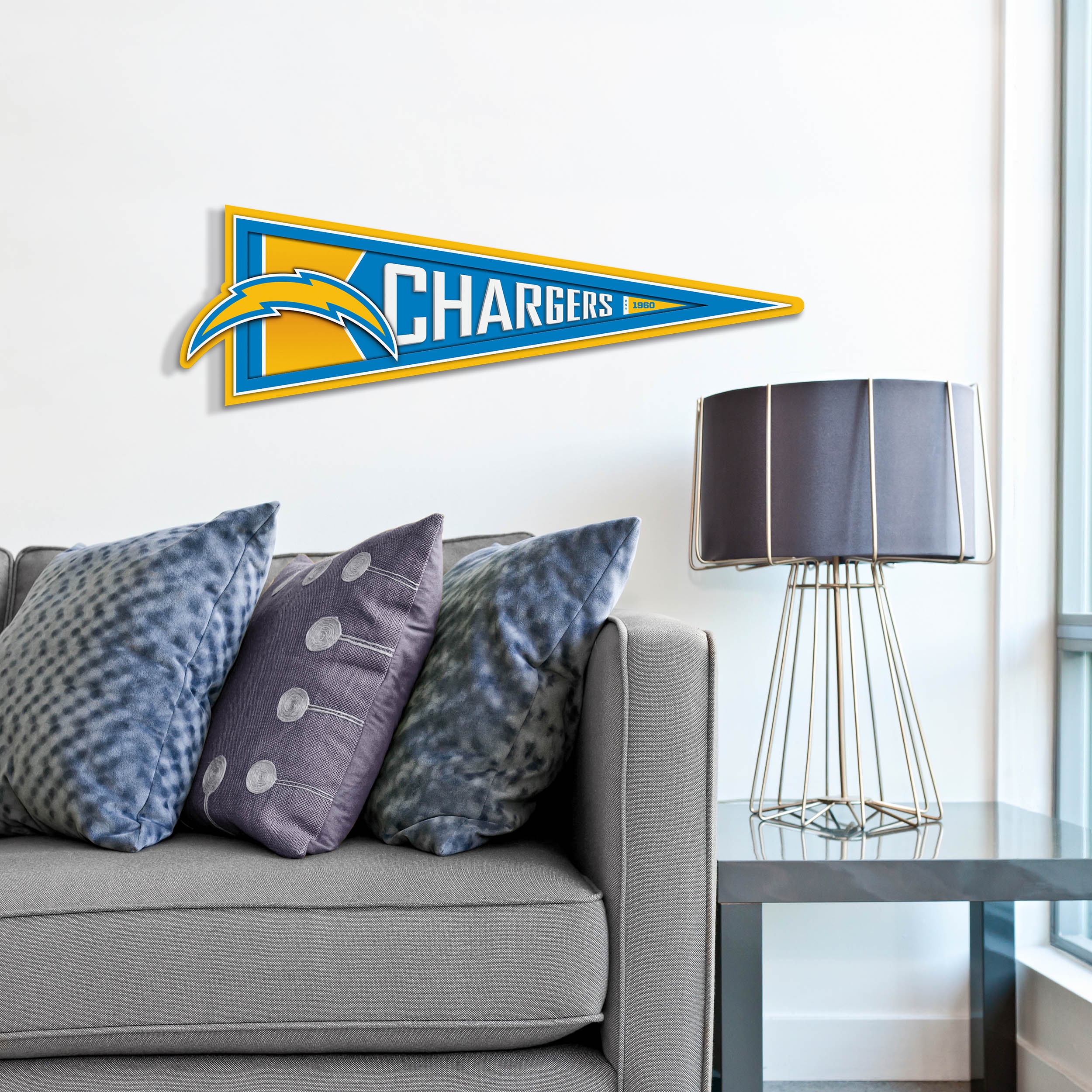 YouTheFan NFL Los Angeles Chargers Pennant Sign