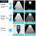 thumbnail image 4 of Farolas solares para exteriores, lámpara Solar con 3 modos de luz, Sensor de movimiento impermeable, iluminación de seguridad para jardín, Patio, camino, 4 of 4