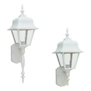 Sea Gull Lighting 8765-15 Painted Polycarbonate Lanterns 1-Light Outdoor Wall Lantern in White