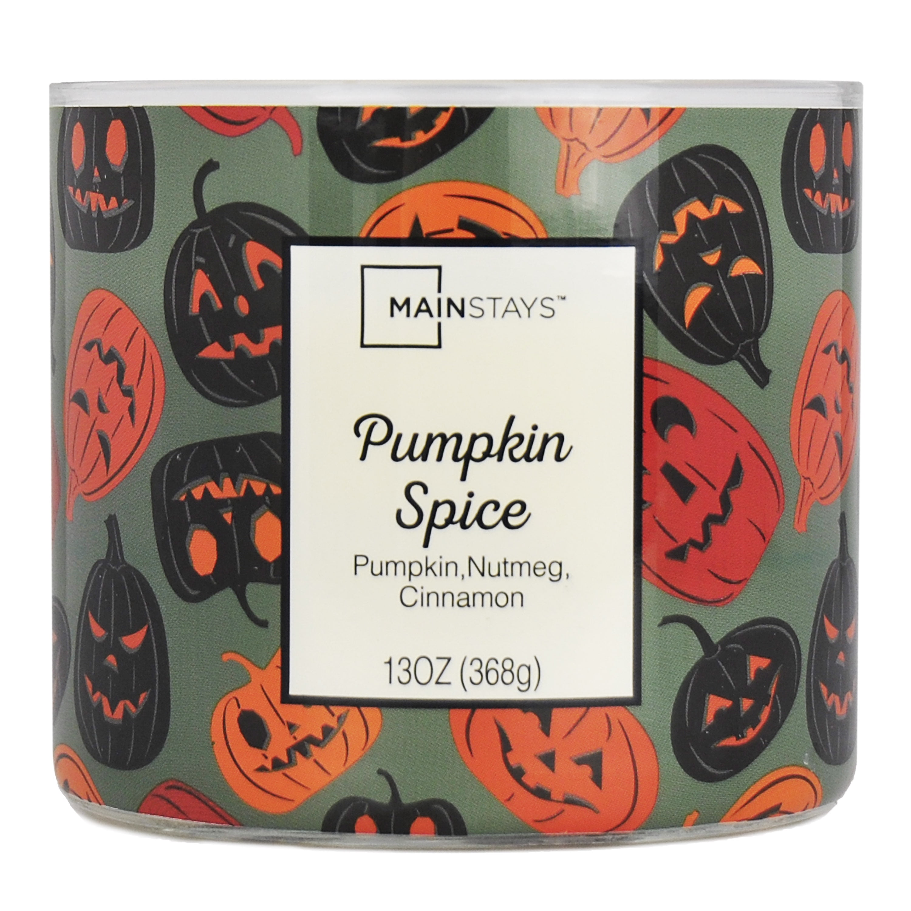 (2 pack) Mainstays Pumpkin Spice Halloween Jar Candle, 13 oz