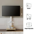 thumbnail image 3 of FITUEYES Rolling TV Floor Stand for 32 - 70Inch TVs,Tall Height Adjustable Mobile TV Stand for Bedroom, Corner, Dorm, Hold up to 88 lbs,with One Shelf,White, 3 of 7