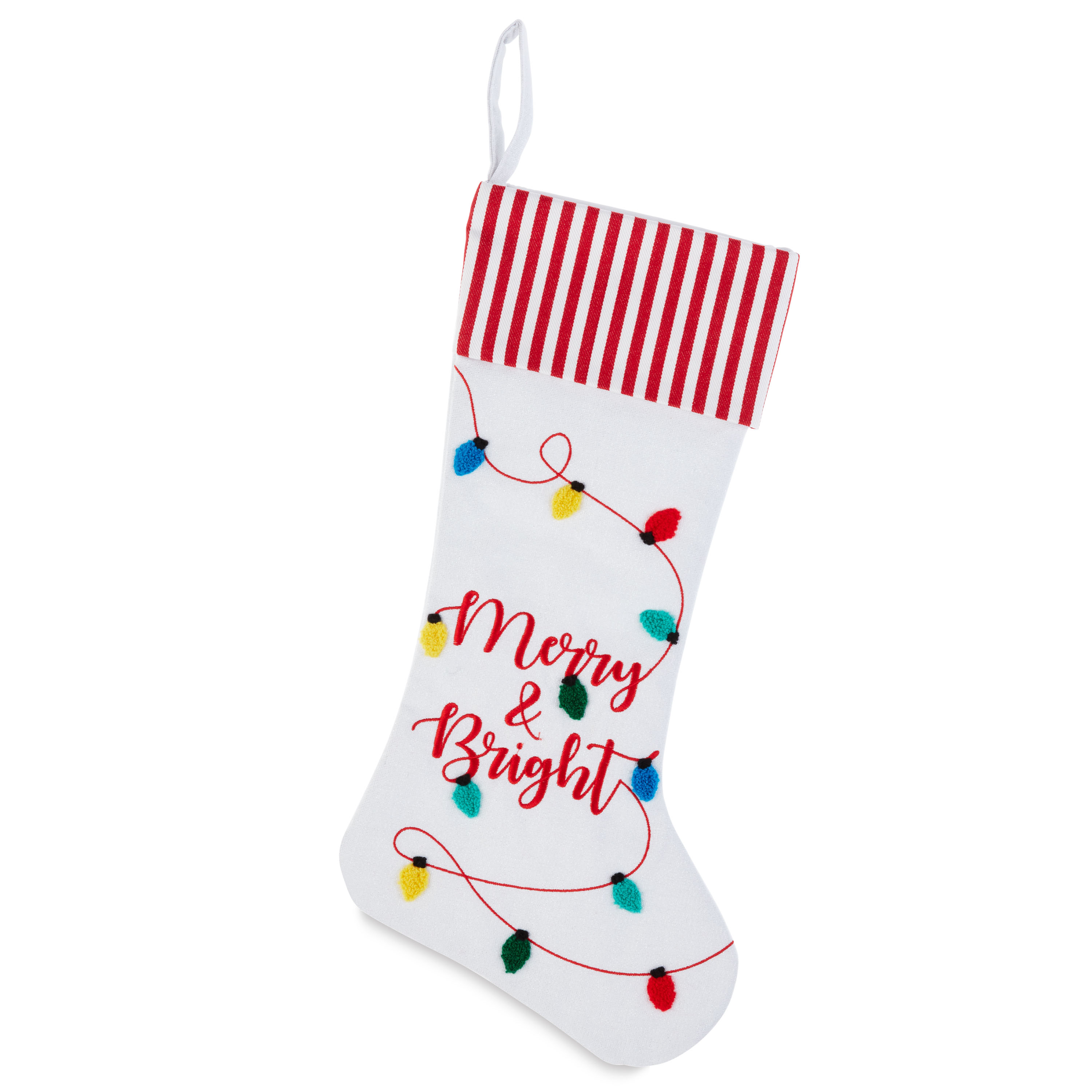 Holiday Time 2pack 20inch Light Chain Christmas Stocking, Red and White - image 5 of 6