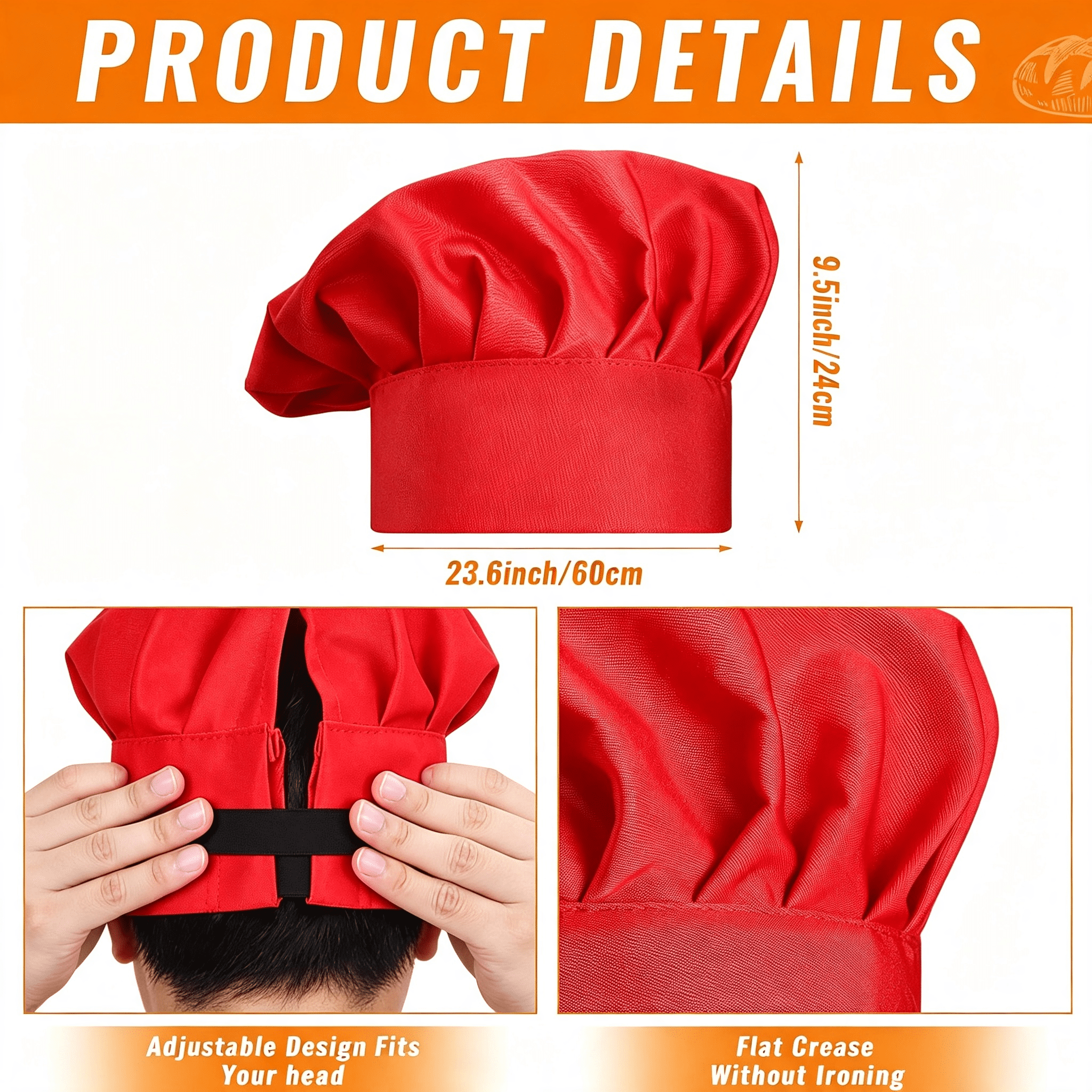 TELOLY 3 Pcs Hibachi Chef Costume Adult Accessories, Hibachi Chef Hat ...