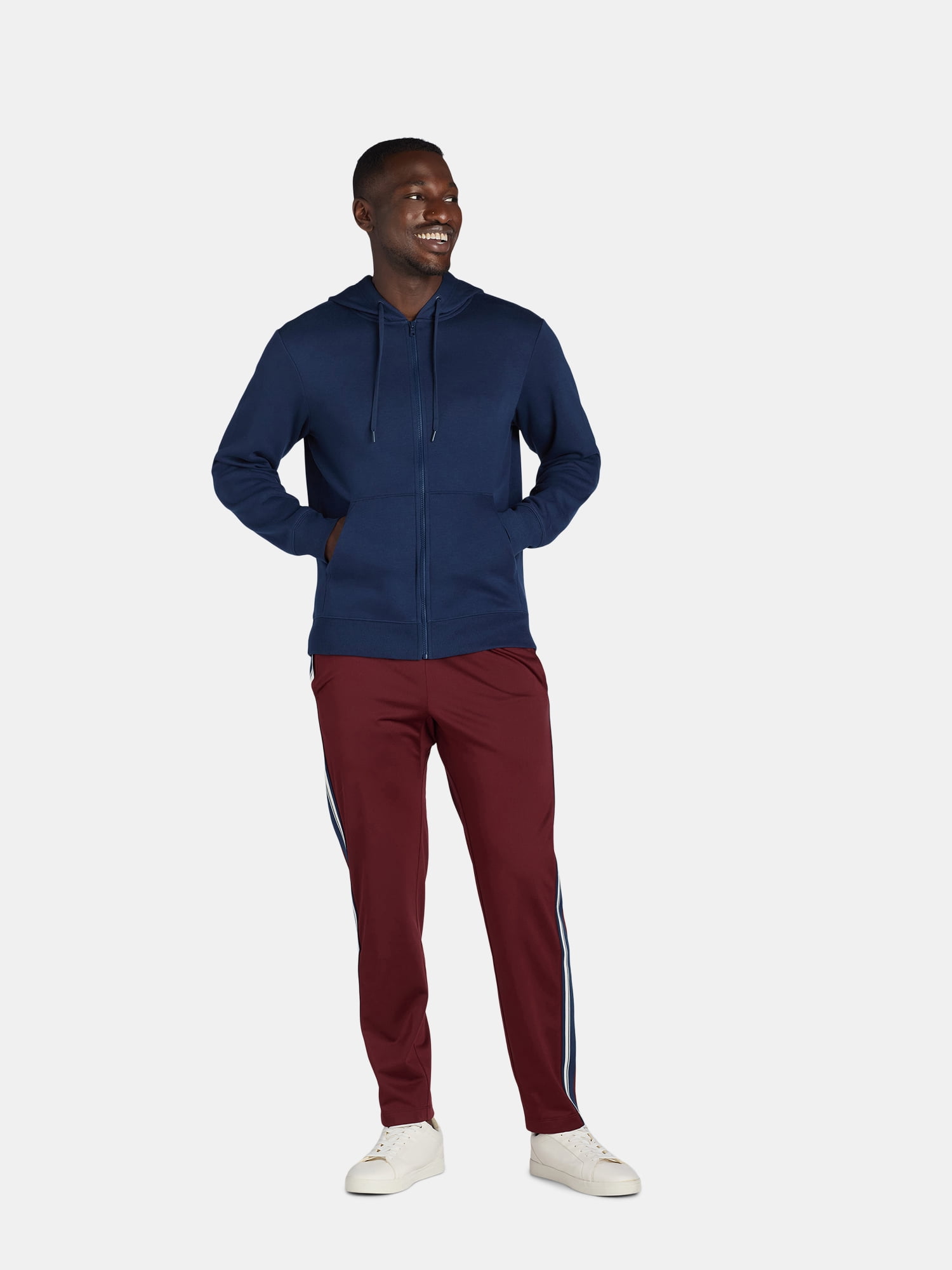 Athletic Works Men's and Big Men's Zip Up Fleece Hoodie Sweatshirt, Sizes S-5XLT