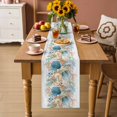 thumbnail image 2 of Vintage Beach Coastal Table Runner - 70 Inch Long Nautical Shell Starfish Coral Summer Cotton and Linen Blended Dress Scarves Farmhouse Table Runner for Kitchen Dining, Coffee Table, 13" x 70", 2 of 8
