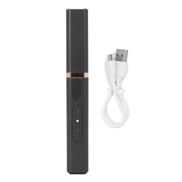 Rizador de pestañas eléctrico recargable, de calentamiento rápido y larga duración, color negro.