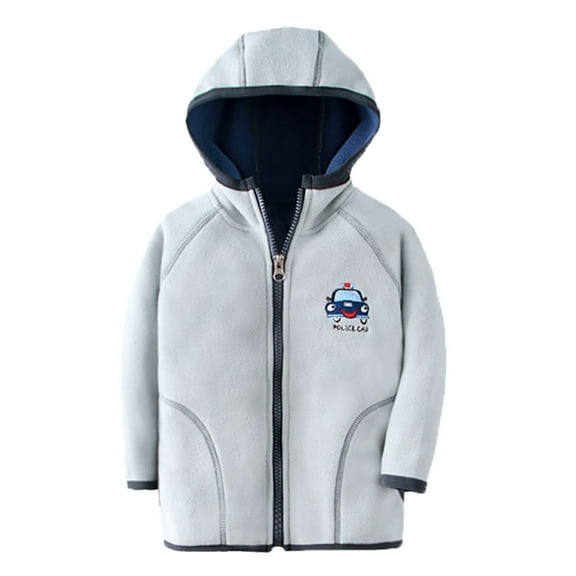 Zshosam Kids Sweatshirts for Boys Boys' Toddler Print Zip Up Fleece Hoodie Size 2T 3T,(Grey 2-3 Years)