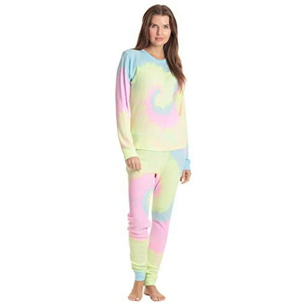 Just Love Women's Tie Dye Two Piece Thermal Pajama Set 6962-10699-XXL 