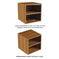 thumbnail image 2 of Lavish Home Modern Stackable Modular Cube End Table with Shelves (Brown), 2 of 6