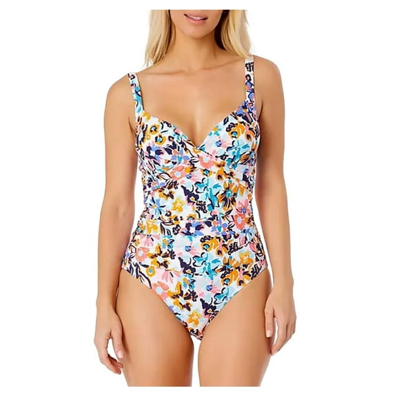 Anne Cole Women's One Piece Swimsuit in Floral Mutli Size XL