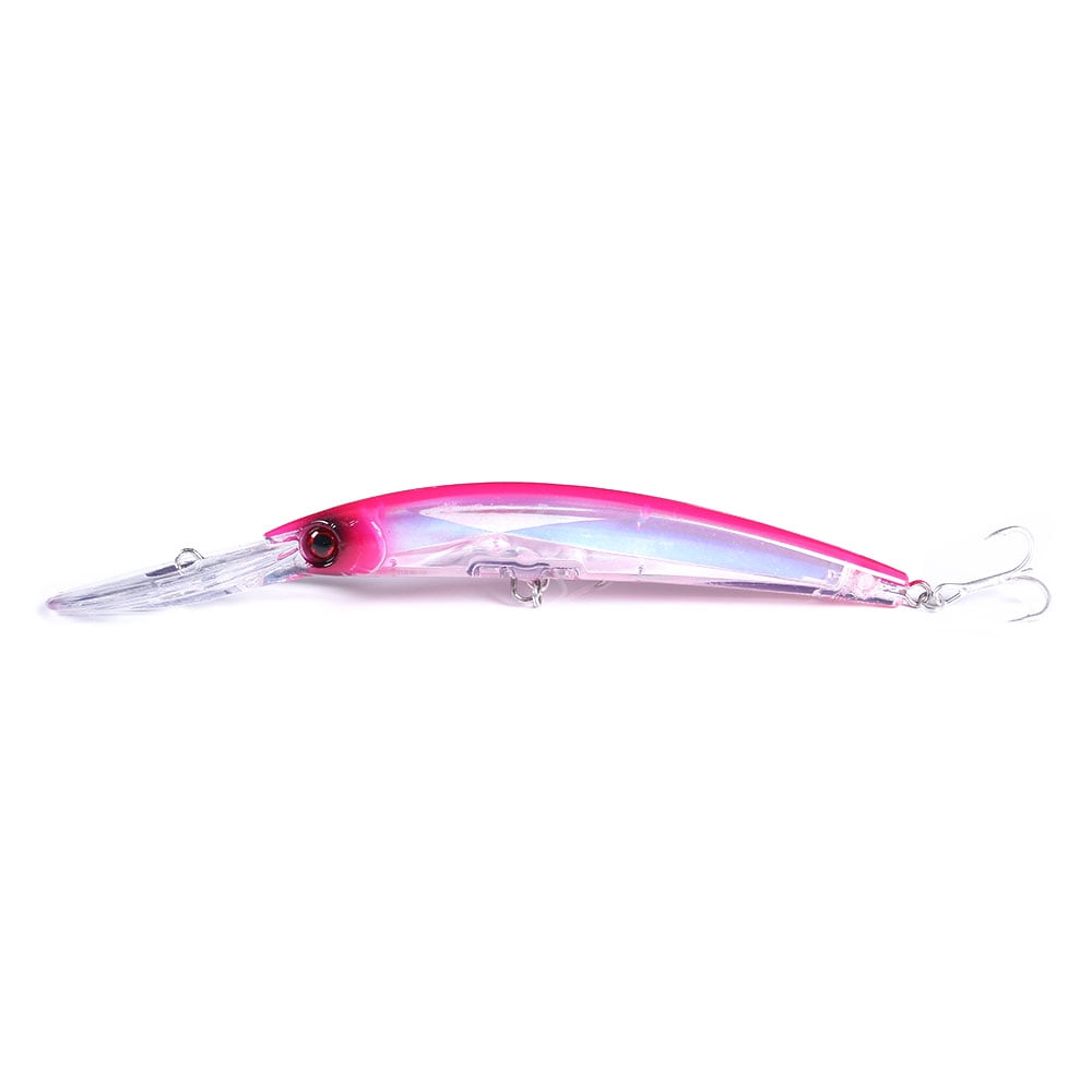 HENGJIA Fishing Lures Large Hard Bait Minnow VIB Lure with Treble Hook Life-Like Swimbait Fishing Bait Popper Crankbait Sinking Lure for Trout Bass Walleye Redfish, 12PCS