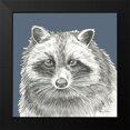 thumbnail image 2 of Wilson, Kelsey 15x15 Black Modern Framed Museum Art Print Titled - Watercolor Pencil Forest color VI-Raccoon, 2 of 5