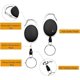 thumbnail image 3 of 5 Colors Retractable Badge Holder Carabiner Reels Key Holders Chains, 3 of 4