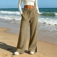 thumbnail image 2 of Women's Straight Leg Sweatpants Fashion Casual Straight Solid Color Loose Pants Home and Work Wear, 2 of 6