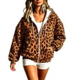 thumbnail image 5 of Jovrlynd Womens Zip Up Hoodies Leopard Fleece Lined Winter Warm Oversized Sweatshirt Jacket with Pockets, S-3XL, 5 of 5