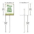 thumbnail image 6 of Eveokoki 8x12 Inch Please Do Not Step On Plants & Flowers Aluminum Lawn Sign Stand Yard Sign With Metal Stakes Kit Outside Garden Grass Farm Signs Outdoor Decorations, 6 of 6
