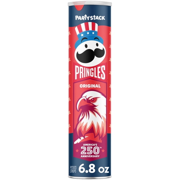 Pringles Original Potato Crisps Chips, Lunch Snacks, 6.8 oz Canister