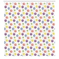 thumbnail image 3 of Colorful Shower Curtain, Scroll Look Repeating Shapes in Various Size and Colors Sweet Lollipop Shapes, Fabric Bathroom Set with Hooks, 69W X 70L Inches, Multicolor, by Ambesonne, 3 of 3