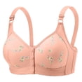 thumbnail image 3 of THDHVS Bras for Women,Plus Size Front Closure Wireless Bra Push Up Shaping Breathable Tank Wear,Wireless Bra Pink 38BC, 3 of 6