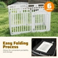 thumbnail image 4 of Gymax 32'' 6-Panel Dog Playpen w/ Secure Locking Door & Ground Stakes Easy Assembly, 4 of 10