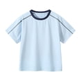 thumbnail image 2 of Eltusu Boys Athletic Shirts Short Sleeve, Crew Neck Breathable Summer Casual Active T-Shirts Blue Size 10-12 T, 2 of 5