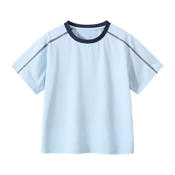 OGLCCG Boys Athletic T Shirts Kids Summer Crewneck Short Sleeve Workour Running T-Shirts Youth Activewear Tops for Teens 4-16 Years