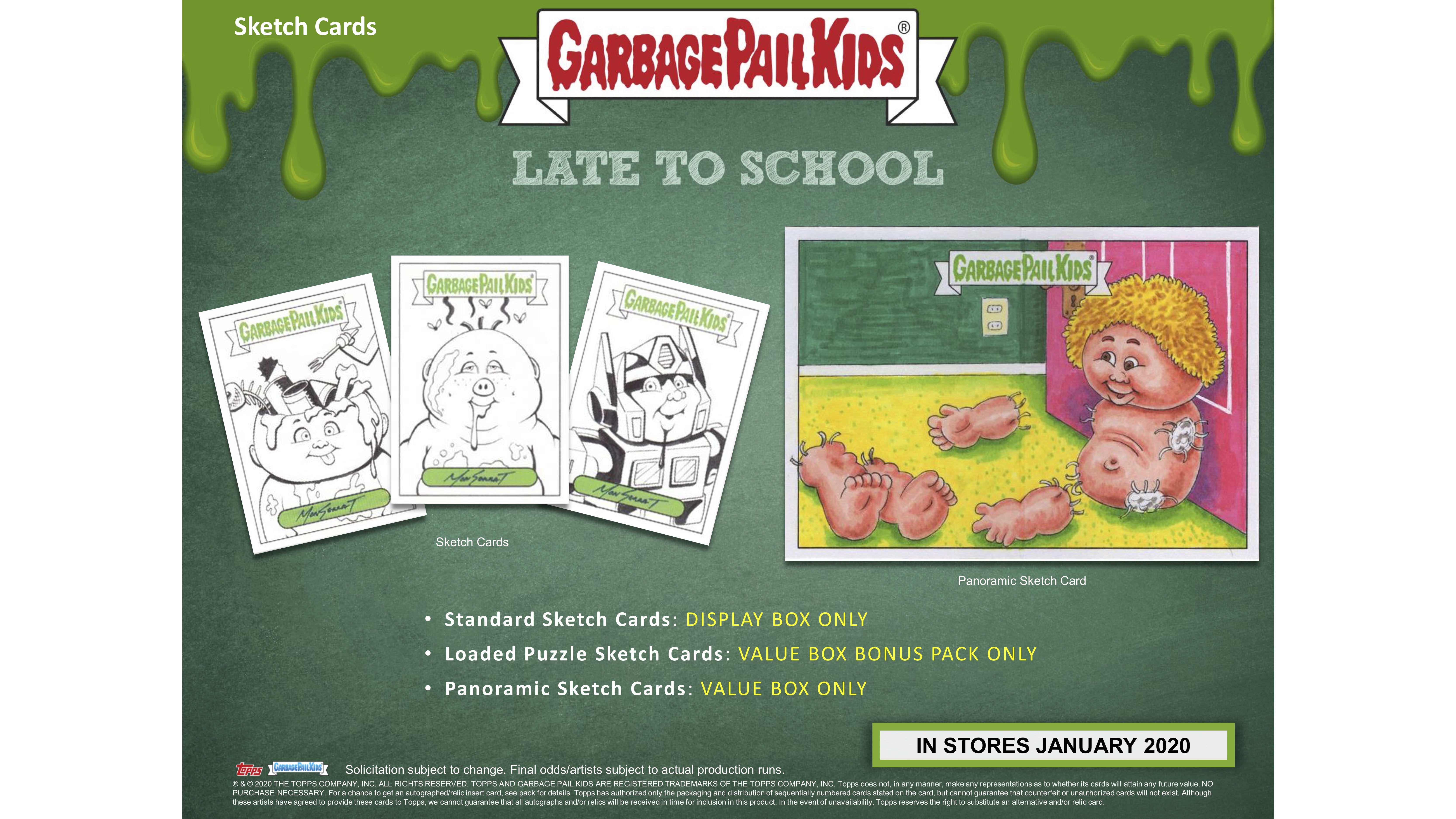 2020 Topps Garbage Pail Kids Value Box- Late the School | Special Cubby Colby Promo Card included | Walmart Exclusive | Over 40 cards
