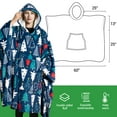 thumbnail image 6 of Gogreen Official Oversized Hoodie Sherpa Fleece Bed Blanket, Ultra Comfortable Kangaroo Pocket, 6 of 9