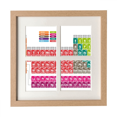 thumbnail image 1 of Mignonne Couleur Succincte Poitrine Tableau Périodique Cadre Mur Table Affichage 4 Ouvertures Image, 1 of 3