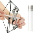 thumbnail image 1 of Archery Mini Compound Bow and Arrow Set Mini Pocket Bow Survival Bow Right Left Hand for Target Shooting Practice, 1 of 7