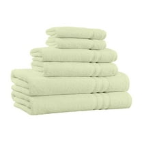 100% Cotton Absorbent 6 Piece Towel Set Kiwi