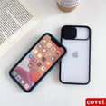 thumbnail image 3 of COVET Carcasas Deslice la lente de la cámara protectora de la caja del teléfono a prueba de golpes mate transparente cubierta de la caja Carcasa Funda Case Carcasa Para iPhone 11 12 13 Pro Max XR X XS, 3 of 4