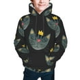thumbnail image 5 of Kll Unisex Kids Boys Girls Hooded Pocket Pullover Hoodies-Faces Of The Cat, 5 of 9