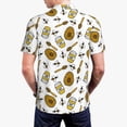 thumbnail image 5 of Vsdgher Honey Print Men's Short Sleeve Stretch Polo Shirt, Moisture-Wicking Performance Polo Shirt, 5 of 8