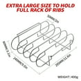 thumbnail image 3 of 5-Rib Grilling Stand  Stainless Steel BBQ Accessory for Gas & Charcoal Grills - Easy to Clean & Food Safe!, 3 of 7