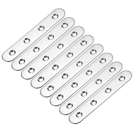 

Repair Plates 100mm x 17mm Flat Fixing Mending Bracket Connector with Screws 8 Pcs
