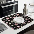 thumbnail image 3 of Pioneer Flower Floral Print Pattern Kitchen Dish Drying Mat 1 Pack, Ultra Absorbent Microfiber Drainer Mat, 16"x18", 3 of 6