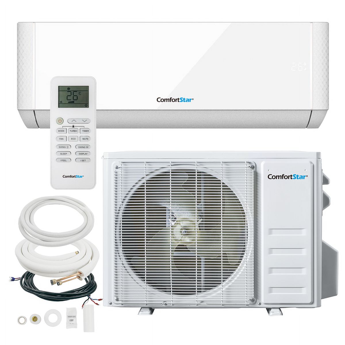 Comfort Star 12000 BTU 500 Sq Ft Mini-Split Air Conditioner & Heat Pump, White