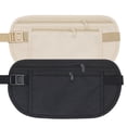 thumbnail image 4 of 2 piezas Cinturón de dinero de viaje seguro, porta pasaporte antirrobo Cartera de viaje para hombres y mujeres, Cartera de cinturón oculta debajo de la ropa, 4 of 5