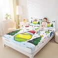 thumbnail image 4 of Homewish Tennis Ball Lovers Bed Sheets,Cute Cartoon Christmas Tree King Sheets,Colorful Xmas Ball Sheet Set For Boys Teen,Microfiber Bedroom Decor,4 Pieces, 4 of 7