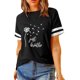 thumbnail image 4 of ABPHQTO Camiseta con gráfico Just Breathe de diente de león negro para mujer, 4 of 5