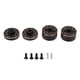 thumbnail image 1 of Contrapeso del eje delantero y trasero de control remoto, latón de alta resistencia, piezas mejoradas de coche RC para coches Traxxas 1/18 RC, negro y dorado, 1 of 14